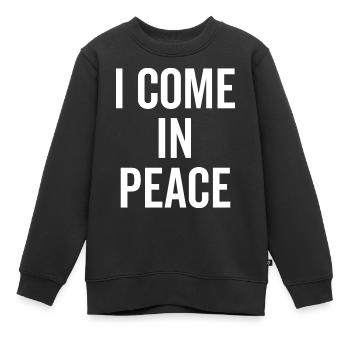 Ich komme in Frieden - Kinder Premium Organic Sweatshirt - Schwarz - Vorne - AI Model Kid Female (0cm)