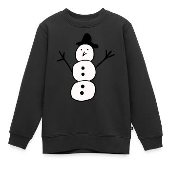 Bonhomme de neige - Sweat Premium enfant bio - noir - Devant - AI Model Kid Female (0cm)