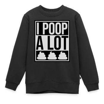 Je fais beaucoup caca - Sweat Premium enfant bio - noir - Devant - AI Model Kid Female (0cm)