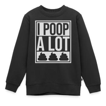 Je fais beaucoup caca - Sweat Premium enfant bio - noir - Devant - AI Model Kid Female (0cm)