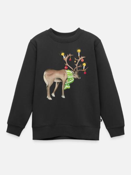 Renne - Sweat Premium enfant bio - noir
