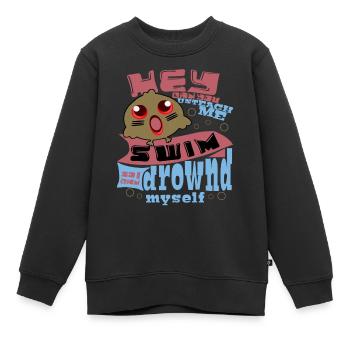 Dicton ironique - Sweat Premium enfant bio - noir - Devant - AI Model Kid Female (0cm)