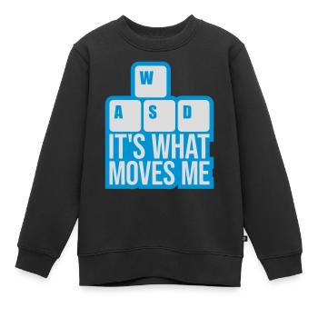 c’est ce qui m’émeut - Sweat Premium enfant bio - noir - Devant - AI Model Kid Female (0cm)