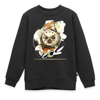 Un chronographe vintage est un excellent garde-temps - Sweat Premium enfant bio - noir - Devant - AI Model Kid Female (0cm)