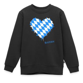 Bayern - Kinder Premium Organic Sweatshirt - Schwarz - Vorne - AI Model Kid Female (0cm)