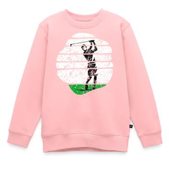 Golf voiturette de golf Golf sur terrain de golf - Sweat Premium enfant bio - rose - Devant - AI Model Kid Female (0cm)
