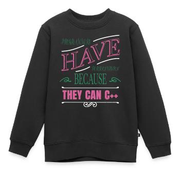 computers present idea pc christmas carols - Kinder Premium Organic Sweatshirt - Schwarz - Vorne - AI Model Kid Female (0cm)