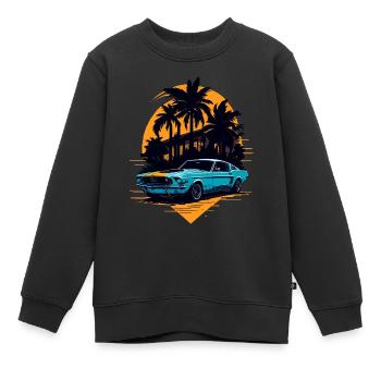 Klassischer Sportwagen - Kinder Premium Organic Sweatshirt - Schwarz - Vorne - AI Model Kid Female (0cm)