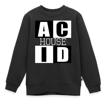 Logo de la musique ACID HOUSE - Sweat Premium enfant bio - noir - Devant - AI Model Kid Female (0cm)