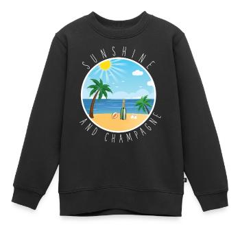 ensoleillement et - Sweat Premium enfant bio - noir - Devant - AI Model Kid Female (0cm)