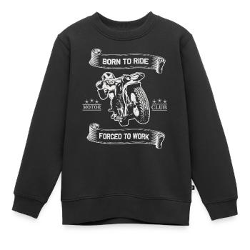 Born To Ride MC Conception de motos - Sweat Premium enfant bio - noir - Devant - AI Model Kid Female (0cm)