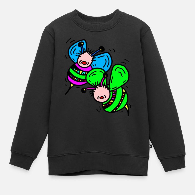 Abeilles - Sweat Premium enfant bio - noir