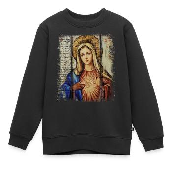 Heilige Maria Maria Madonna Mariana Jungfrau Maria Heilige - Kinder Premium Organic Sweatshirt - Schwarz - Vorne - AI Model Kid Female (0cm)