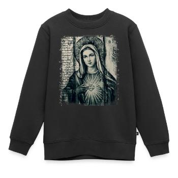 Heilige Maria Maria Madonna Mariana Jungfrau Maria Heilige - Kinder Premium Organic Sweatshirt - Schwarz - Vorne - AI Model Kid Female (0cm)
