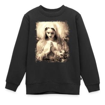 Heilige Maria Maria Madonna Mariana Jungfrau Maria Heilige - Kinder Premium Organic Sweatshirt - Schwarz - Vorne - AI Model Kid Female (0cm)