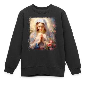 Heilige Maria Maria Madonna Mariana Jungfrau Maria Heilige - Kinder Premium Organic Sweatshirt - Schwarz - Vorne - AI Model Kid Female (0cm)