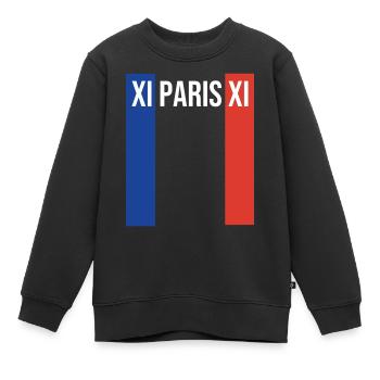 Paris XI Souvenir Arrondissement du Luxembourg - Sweat Premium enfant bio - noir - Devant - AI Model Kid Female (0cm)