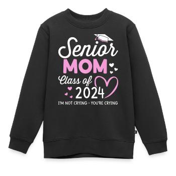 Proud senior mom 2024 graduation class senior - Sweat Premium enfant bio - noir - Devant - AI Model Kid Female (0cm)