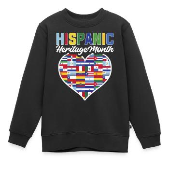 Mois du patrimoine hispanique - Sweat Premium enfant bio - noir - Devant - AI Model Kid Female (0cm)