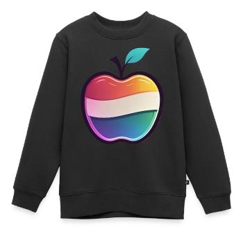 Pomme - Sweat Premium enfant bio - noir - Devant - AI Model Kid Female (0cm)