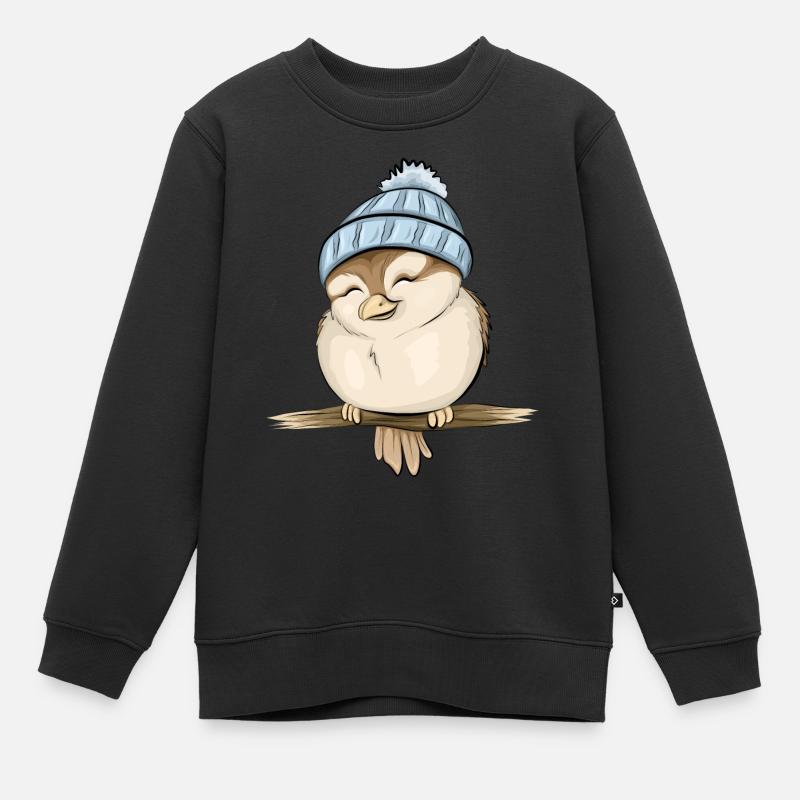 kleiner Spatz - Kinder Premium Organic Sweatshirt - Schwarz