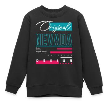 Nevada - Kinder Premium Organic Sweatshirt - Schwarz - Vorne - AI Model Kid Female (0cm)