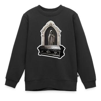 Sarg / Letzte Ruhestätte / Erde / Bestattung - Kinder Premium Organic Sweatshirt - Schwarz - Vorne - AI Model Kid Female (0cm)