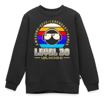 Stufe 30 - Kinder Premium Organic Sweatshirt - Schwarz - Vorne - AI Model Kid Female (0cm)