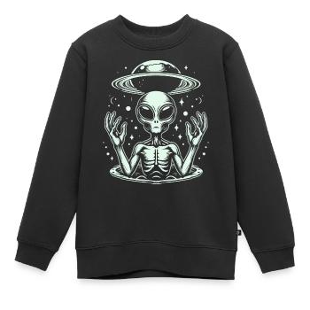 Alien - Sweat Premium enfant bio - noir - Devant - AI Model Kid Female (0cm)