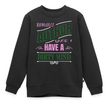 Idée présente blog Creativewriting auteur rat de bibliothèque - Sweat Premium enfant bio - noir - Devant - AI Model Kid Female (0cm)