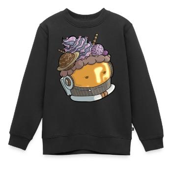 Astro Cupcake - Kinder Premium Organic Sweatshirt - Schwarz - Vorne - AI Model Kid Female (0cm)