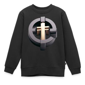 Chosen Cross - Kinder Premium Organic Sweatshirt - Schwarz - Vorne - AI Model Kid Female (0cm)