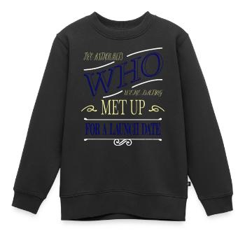 Weightless Space Ship Celestial Statement Gift - Kids Premium Organic Sweatshirt - black - Front - AI Model Kid Female (0cm)