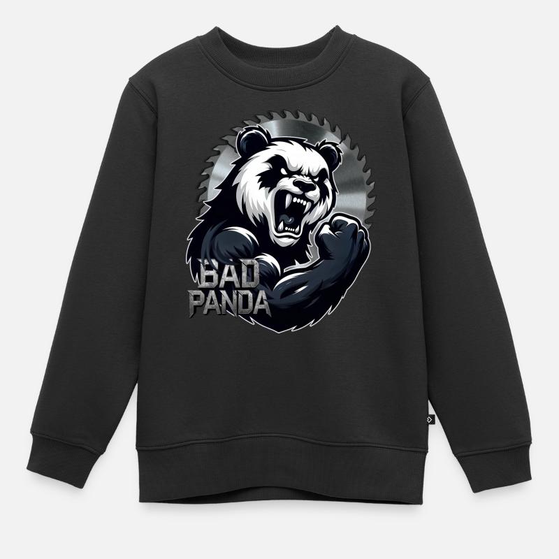 Méchant Panda Rampage - Sweat Premium enfant bio - noir