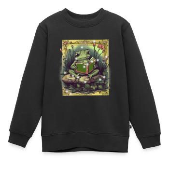 grenouille grenouilles conte de fées conte de fées personnage enfants enfant - Sweat Premium enfant bio - noir - Devant - AI Model Kid Female (0cm)