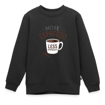 Espresso, Coffee, Kaffee, Latte, Geschenkidee - Kinder Premium Organic Sweatshirt - Schwarz - Vorne - AI Model Kid Female (0cm)