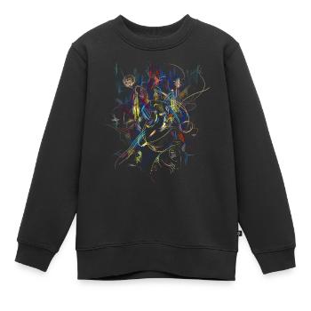 abstrakt - Kinder Premium Organic Sweatshirt - Schwarz - Vorne - AI Model Kid Female (0cm)