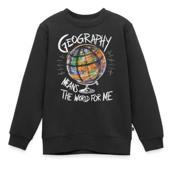 Geografie ist meine Welt - Kinder Premium Organic Sweatshirt - Schwarz - Vorne - AI Model Kid Female (0cm)