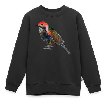 Cassy Piaf - Sweat Premium enfant bio - noir - Devant - AI Model Kid Female (0cm)