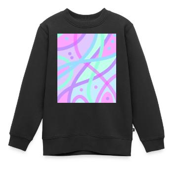 Pastell - Kinder Premium Organic Sweatshirt - Schwarz - Vorne - AI Model Kid Female (0cm)