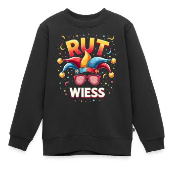 Köln Karneval - Rut und Wiess Design - Kinder Premium Organic Sweatshirt - Schwarz - Vorne - AI Model Kid Female (0cm)