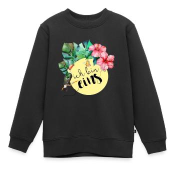 1er Anniversaire, Un, Premier, Toucan, Anniversaire - Sweat Premium enfant bio - noir - Devant - AI Model Kid Female (0cm)