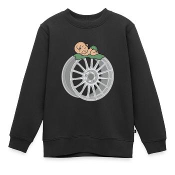 Bébé - Sweat Premium enfant bio - noir - Devant - AI Model Kid Female (0cm)