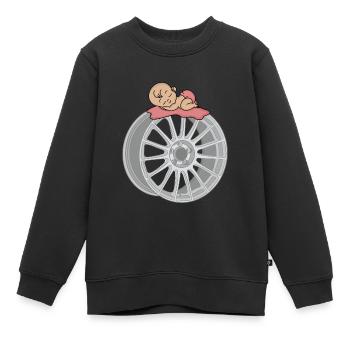 Bébé - Sweat Premium enfant bio - noir - Devant - AI Model Kid Female (0cm)