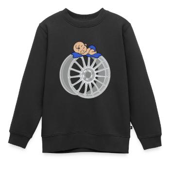 Bébé - Sweat Premium enfant bio - noir - Devant - AI Model Kid Female (0cm)