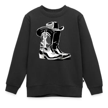 Danse en ligne Danse Country - Danse en ligne Tanzen - Sweat Premium enfant bio - noir - Devant - AI Model Kid Female (0cm)