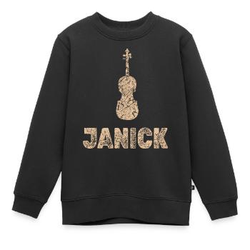 Bratsche Janick - Kinder Premium Organic Sweatshirt - Schwarz - Vorne - AI Model Kid Female (0cm)