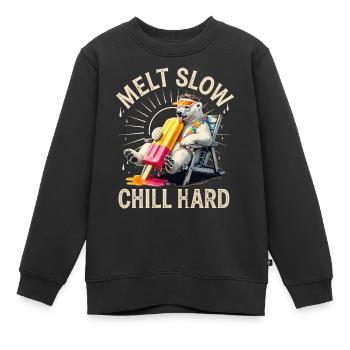 Fondre lentement Froid Dur Ours - Sweat Premium enfant bio - noir - Devant - AI Model Kid Female (0cm)