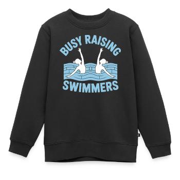 Synchronschwimmen Kunstschwimmen Wassersport - Kinder Premium Organic Sweatshirt - Schwarz - Vorne - AI Model Kid Female (0cm)