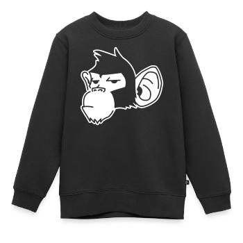 Urban Affe – Streetart Graffiti Prima - Kinder Premium Organic Sweatshirt - Schwarz - Vorne - AI Model Kid Female (0cm)